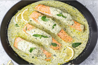Hướng Dẫn Làm Món Cá Hồi Pesto Kem Thơm Ngon Mới Lạ