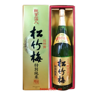 Rượu Sake Vẩy Vàng - Shochikubai SYUKUSAI Fine  Gold Plated 1800 ml 15°c